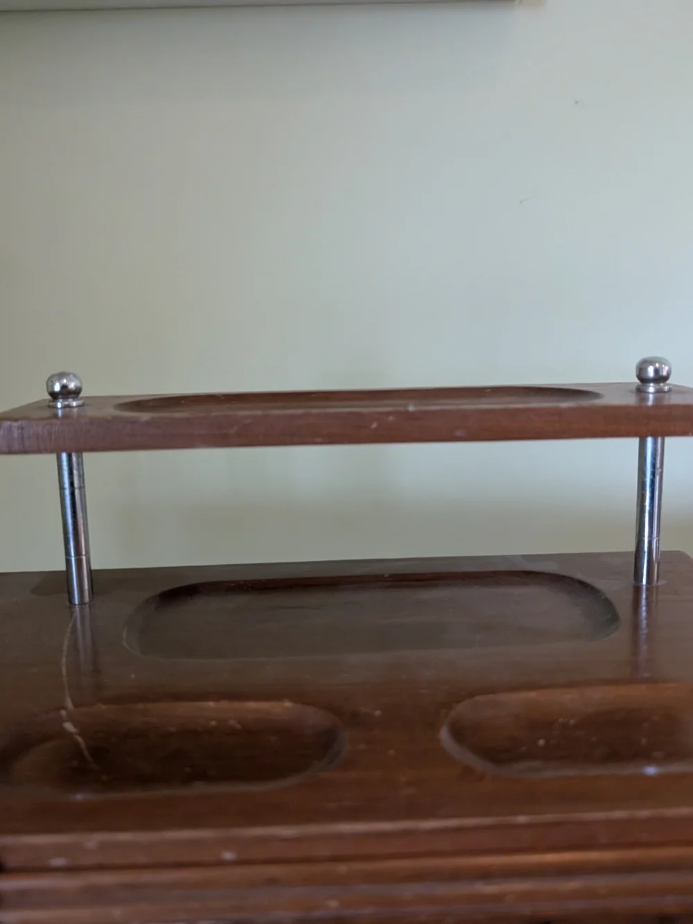 Wooden Desk Organizer with Raised Shelf and Drawer Jewelry Box - Picture 3 of 10